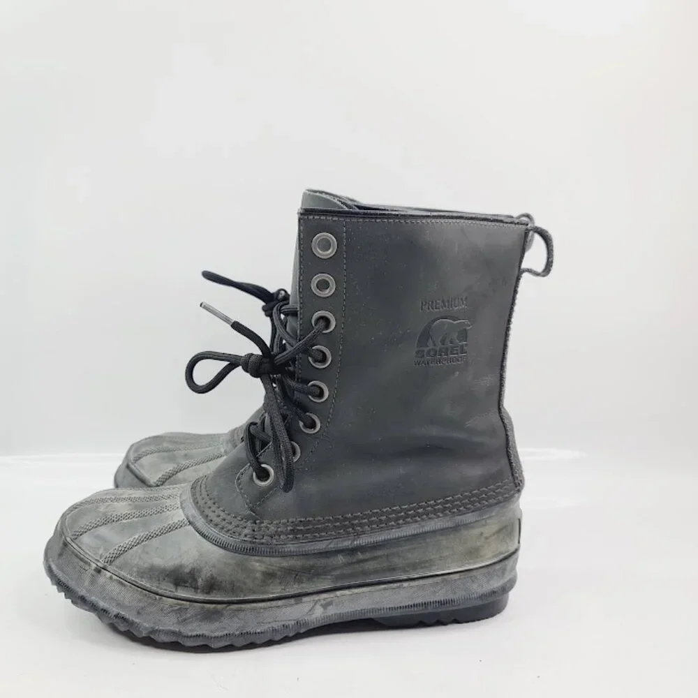 Sorel Men's Gray Premium T NM1330-093 Rubber Waterproof Rain Duck Boot‎ Size 9